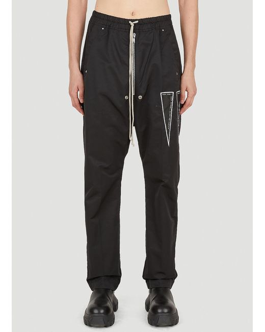 Rick Owens DRKSHDW Synthetic Geth Bela Cargo Track Pants in Black for Men Lyst
