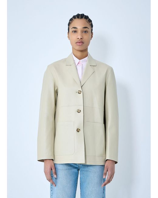 Totême  White Clean Leather Blazer