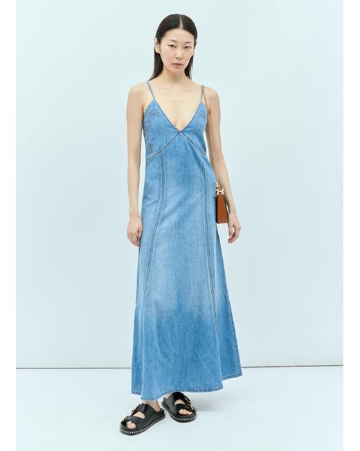 Chloé Blue Denim Maxi Dress
