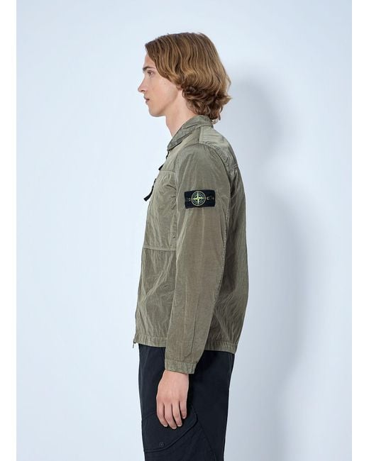 Stone Island Gray Technical Nylon Jacket for men