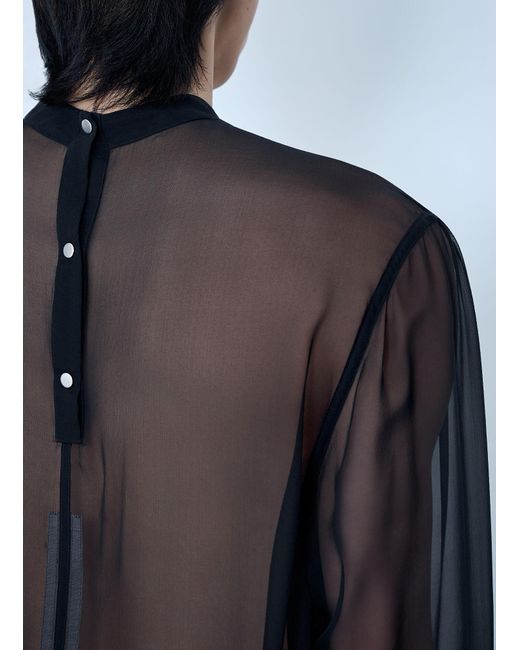 Rick Owens Blue Sheer Panel Shirt for men