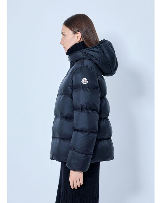 Moncler Blue Feligule Hooded Short Down Jacket