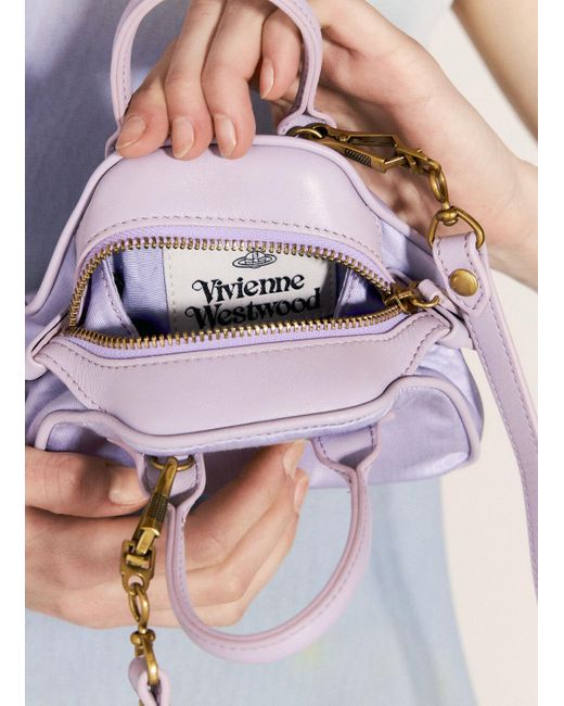 Vivienne Westwood Natural Moire Mini Yasmine Handbag