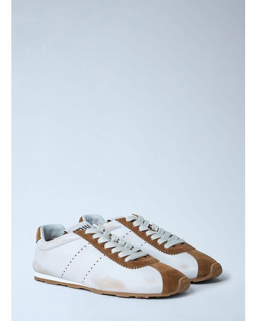 Miu Miu White Plume Sneakers