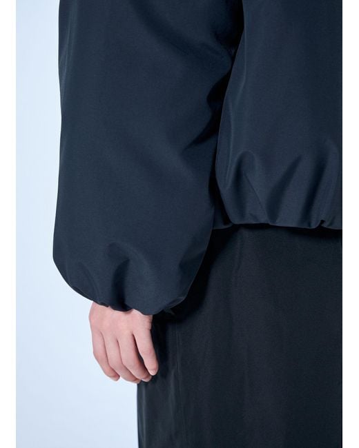 Jil Sander Blue Down Jacket With Collar