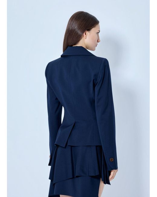 Vivienne Westwood Blue Drunken Tailored Blazer