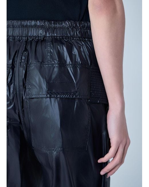 Rick Owens Blue Drkshdw Creatch Wide Cargo Drawstring Pants for men