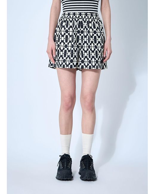 Moncler White Printed Shorts