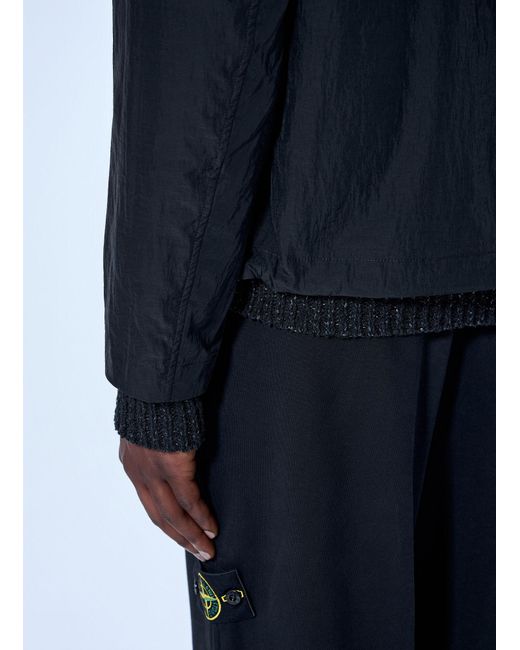 Stone Island Blue Textured Knit Jacket for men
