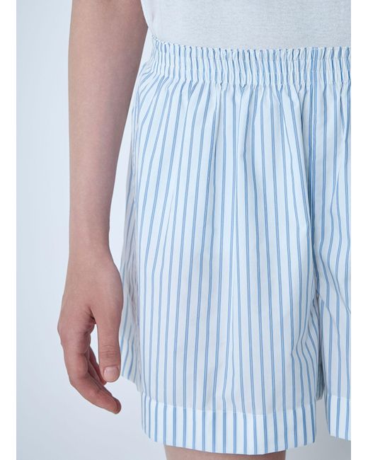 Moncler Blue Striped Shorts