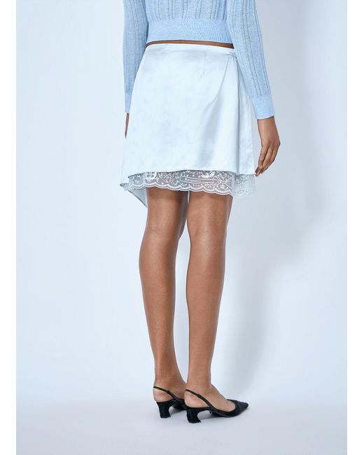 Acne Blue Asymmetric Wrap Skirt