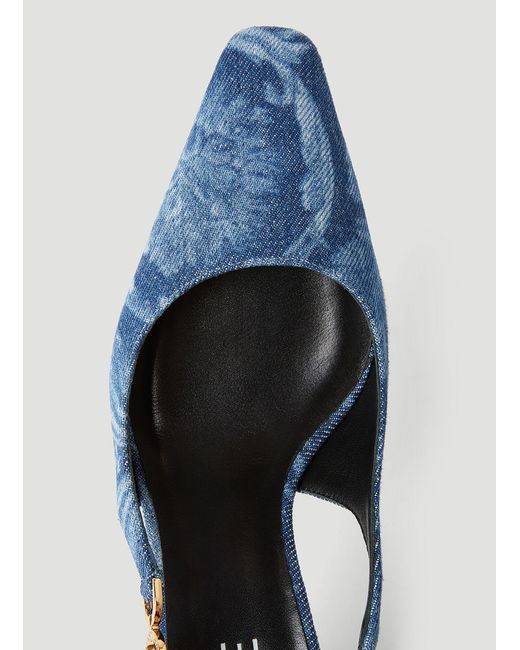Versace Blue Woman Heels Eu - 37