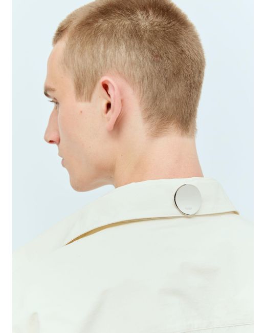Jil Sander White Layered Poplin Shirt for men