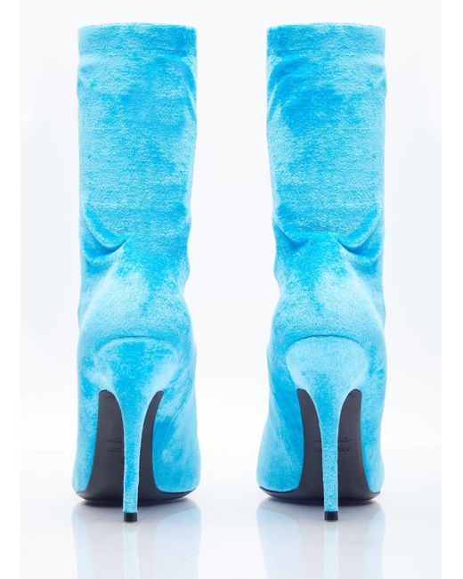Balenciaga Blue Knife Boots for men