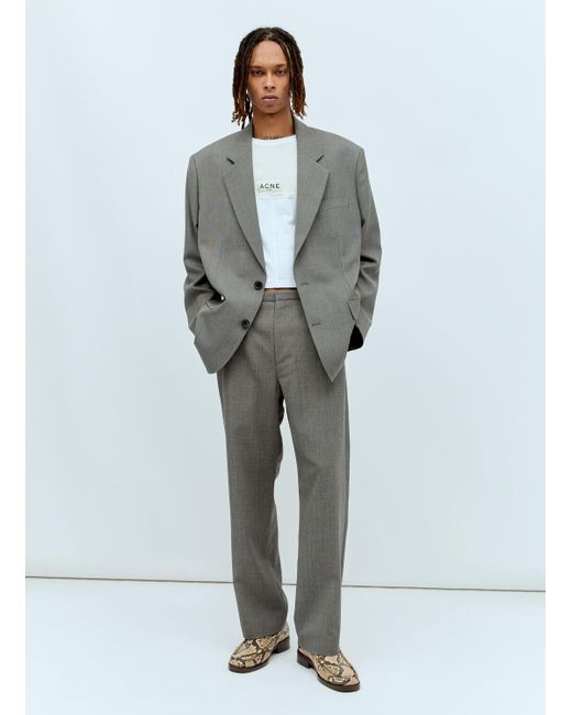 Acne Gray Tailored Suit Pants for men