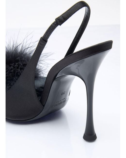 Saint Laurent Black Paradis Sandals