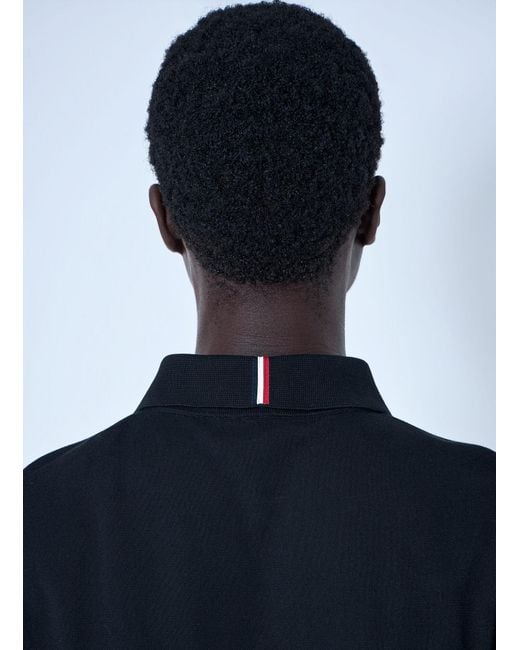 Moncler Blue Piqué Polo Shirt for men