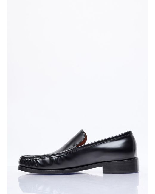 Acne White Leather Loafers for men