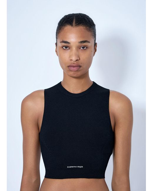 Balenciaga Blue Fitted Cut Top