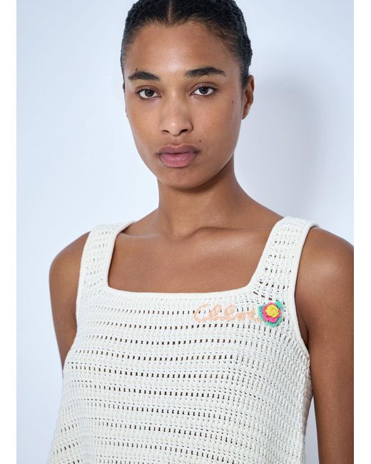 Chloé White Sleeveless Cropped Top