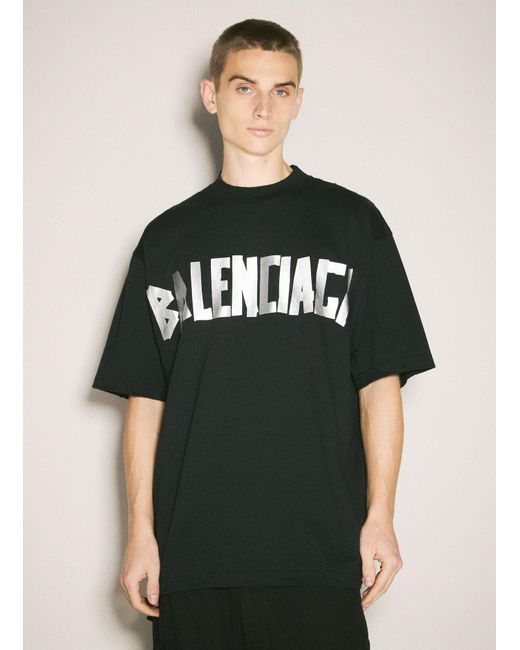 Balenciaga New Tape Type T Shirt in Black for Men Lyst UK