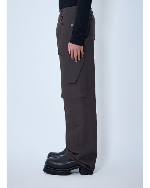 Rick Owens Black Geth Cargo Pants for men