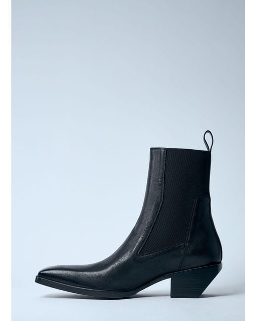Rick Owens Blue Stivali Leather Boots for men
