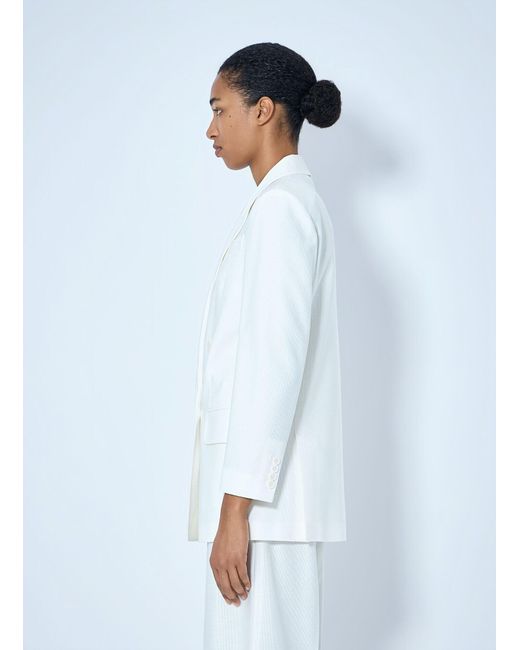 Max Mara White Double-Breasted Blazer