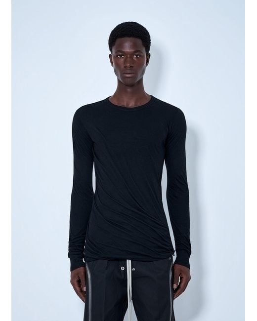 Rick Owens Blue Long Sleeve Crewneck Top for men