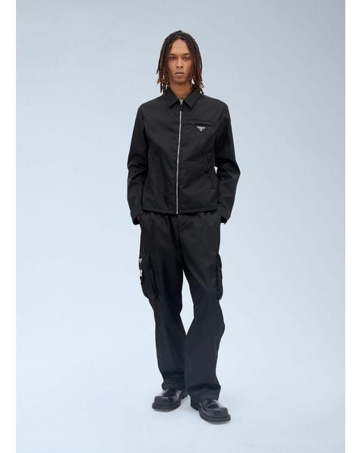 Prada Blue Re-Nylon Blouson Jacket for men
