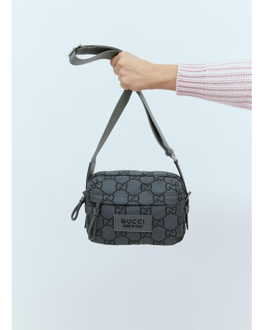 Gucci Gray Medium Gg Ripstop Crossbody Bag for men