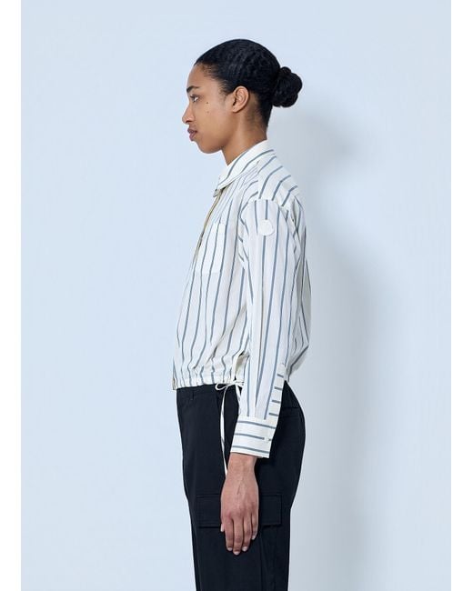 Moncler White Striped Cotton Shirt