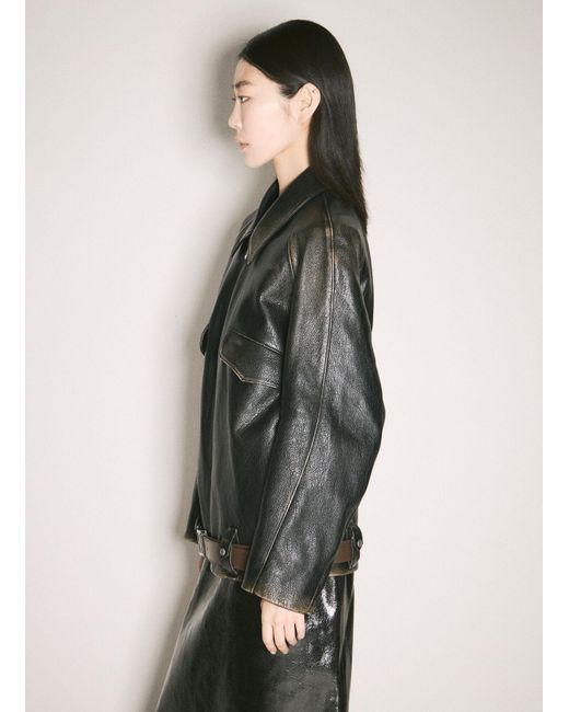Prada Multicolor Leather Blouson Zip Jacket