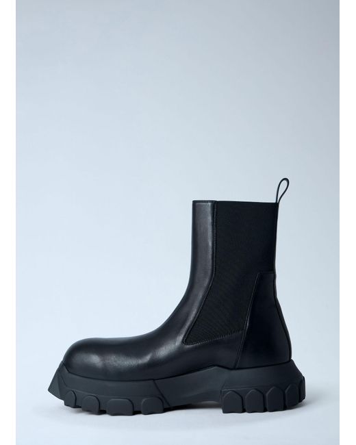 Rick Owens Blue Beatle Bozo Tractor Boots for men