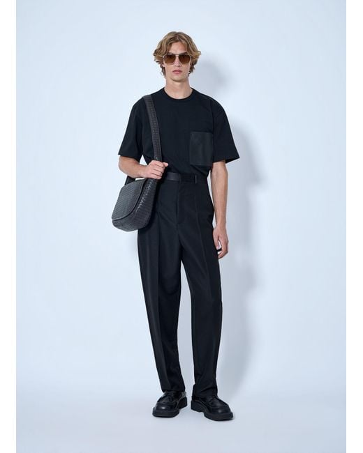 Bottega Veneta Blue Mohair Wool Canvas Trousers for men