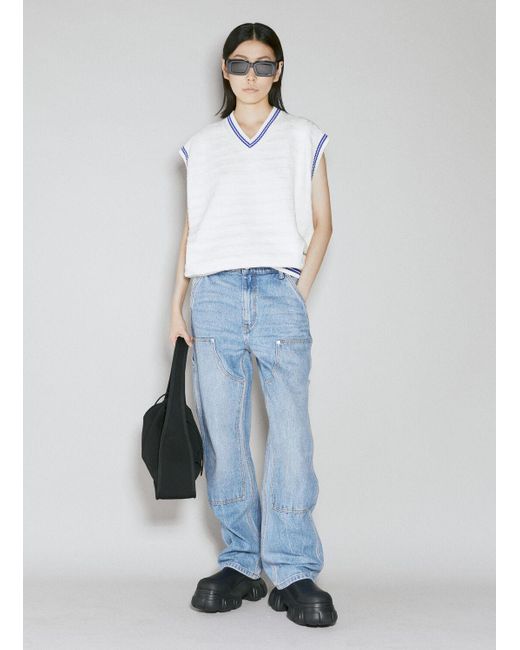 Alexander Wang White Ez Slouch Carpenter Jeans