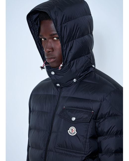Moncler Blue Verith Hooded Short Down Jacket for men