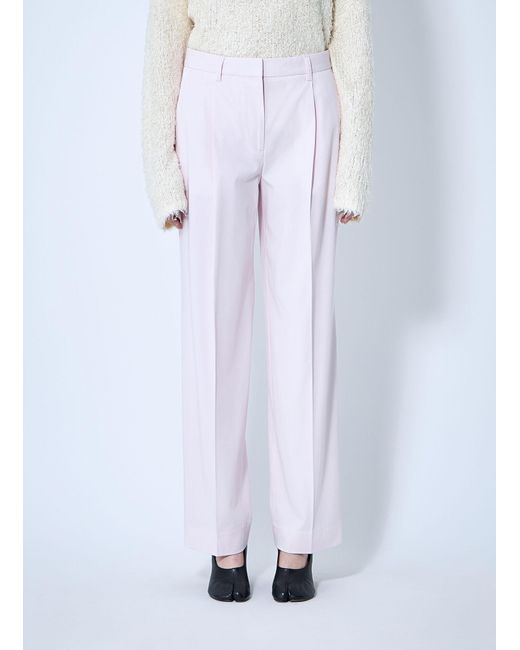 Totême  White Cotton Tailored Pants