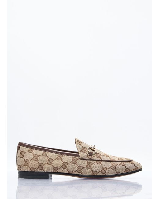 Gucci White Jordaan Loafers