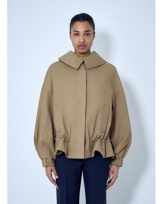 Dries Van Noten Natural Structured Collar Jacket