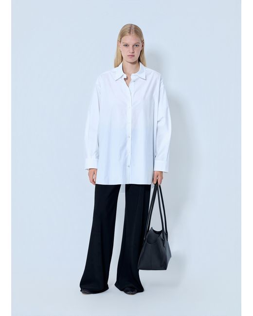 The Row White Luka Cotton Shirt