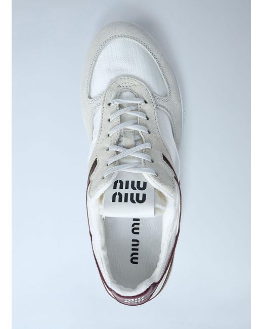 Miu Miu White Gymnasium Sneakers