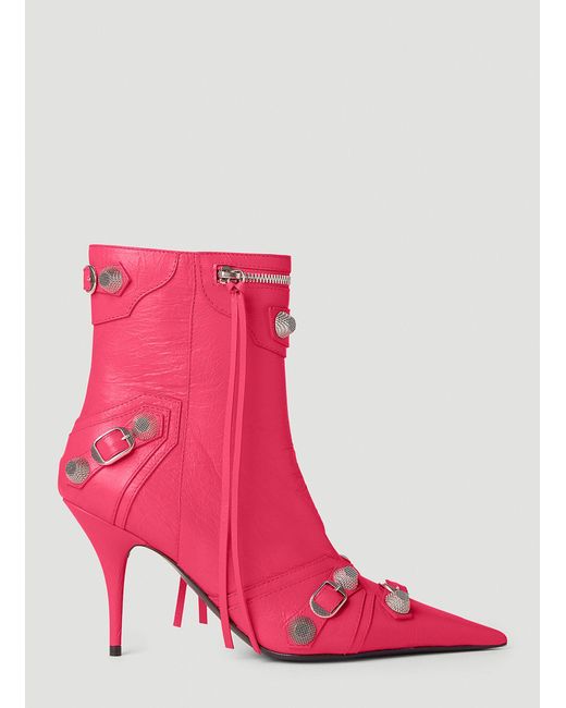Balenciaga Cagole Boots in Pink | Lyst