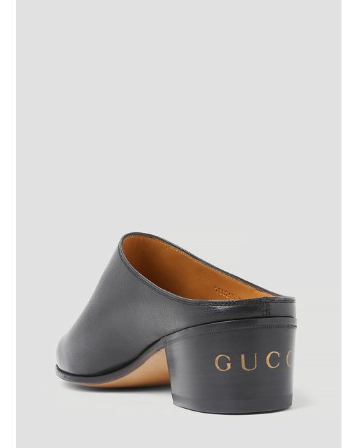 Gucci Gray Heel Mules for men