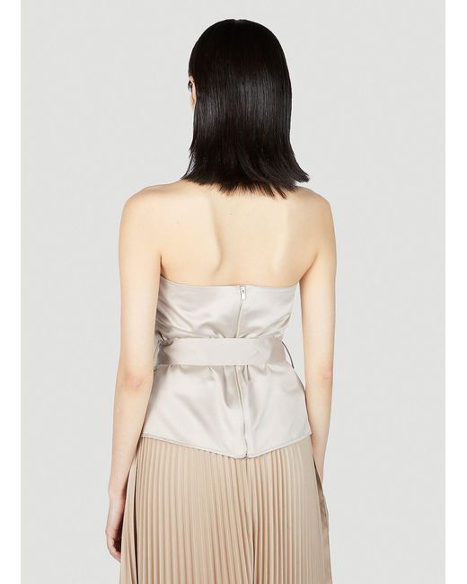 ROKH Natural Halterneck Corset Top