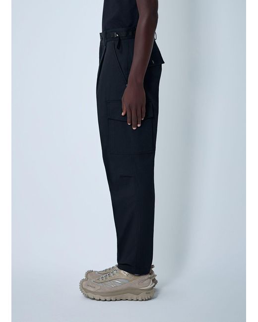 Moncler Blue Stretch-Finish Pants for men
