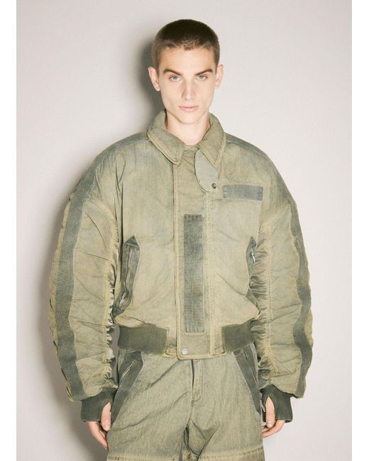 032c Green Clay Utility Bomber Jacket for men