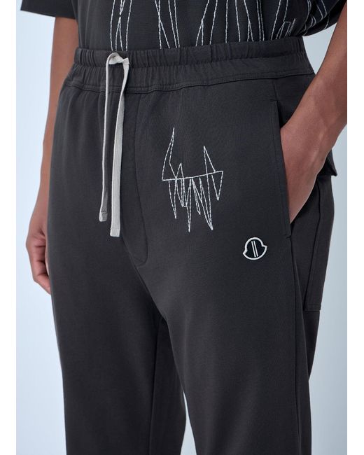 Moncler Blue Rick Owens Elasticated Waist Drawstring Pants