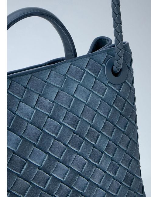 Bottega Veneta Blue Small Andiamo Handbag