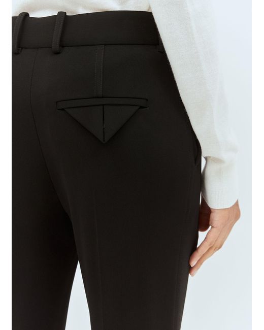 Bottega Veneta Black Matt Flared Pants